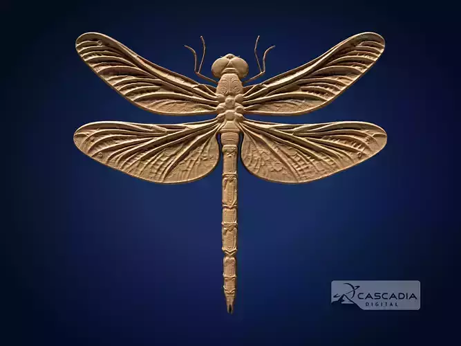 Dragonfly - CNC Router Carving Casting animal wildlife 3D print model