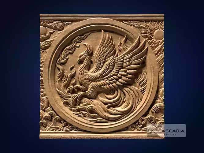 Phoenix - CNC Router Carving Casting Fantasy Animal