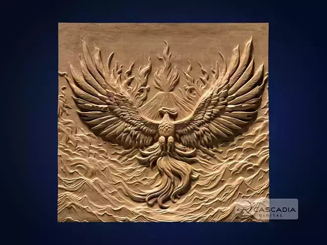 Phoenix Volcano - CNC Router Carving Casting animal