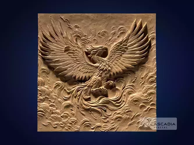 Phoenix Rising - CNC Router Carving Casting animal
