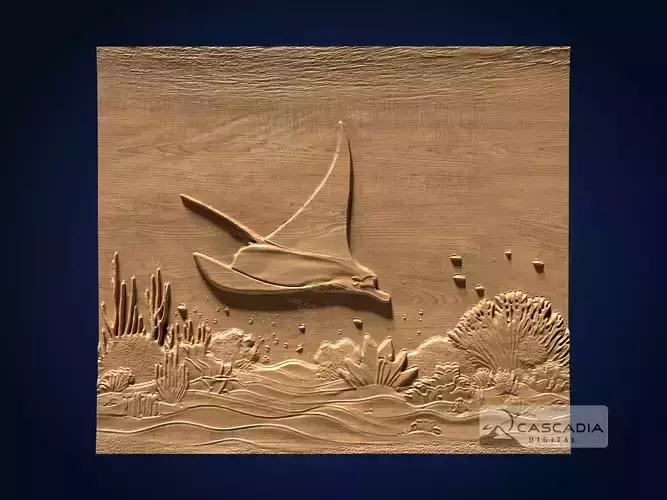 Manta Ray - CNC Router Carving Casting marine sea