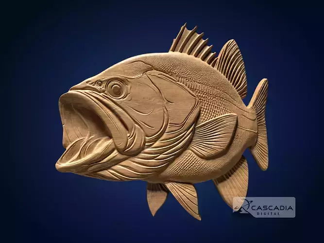 Large Mouth Bass - CNC Router Carving Casting animal