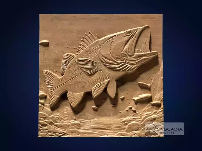 Large Mouth Bass - CNC Router Carving Casting animal