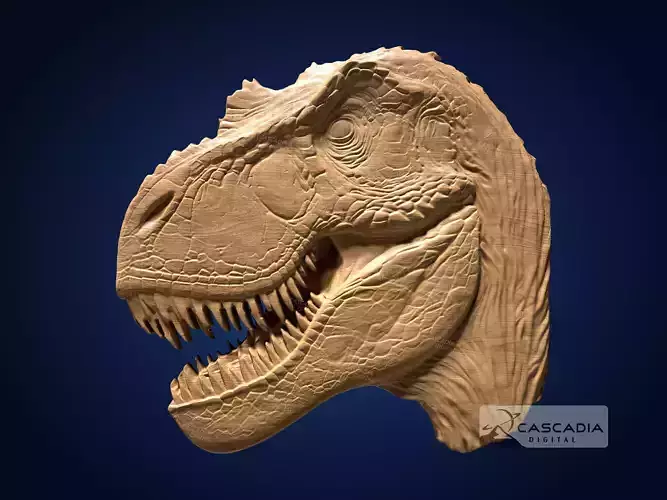 Trex Head - CNC Router Carving Casting dinosaur