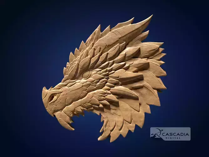 Dragon Head - CNC Router Carving Casting Fantasy Animal