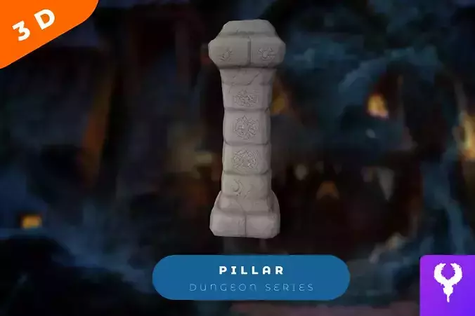 Cartoon Stone Pillar