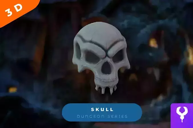 Cartoon Dungeon Skull