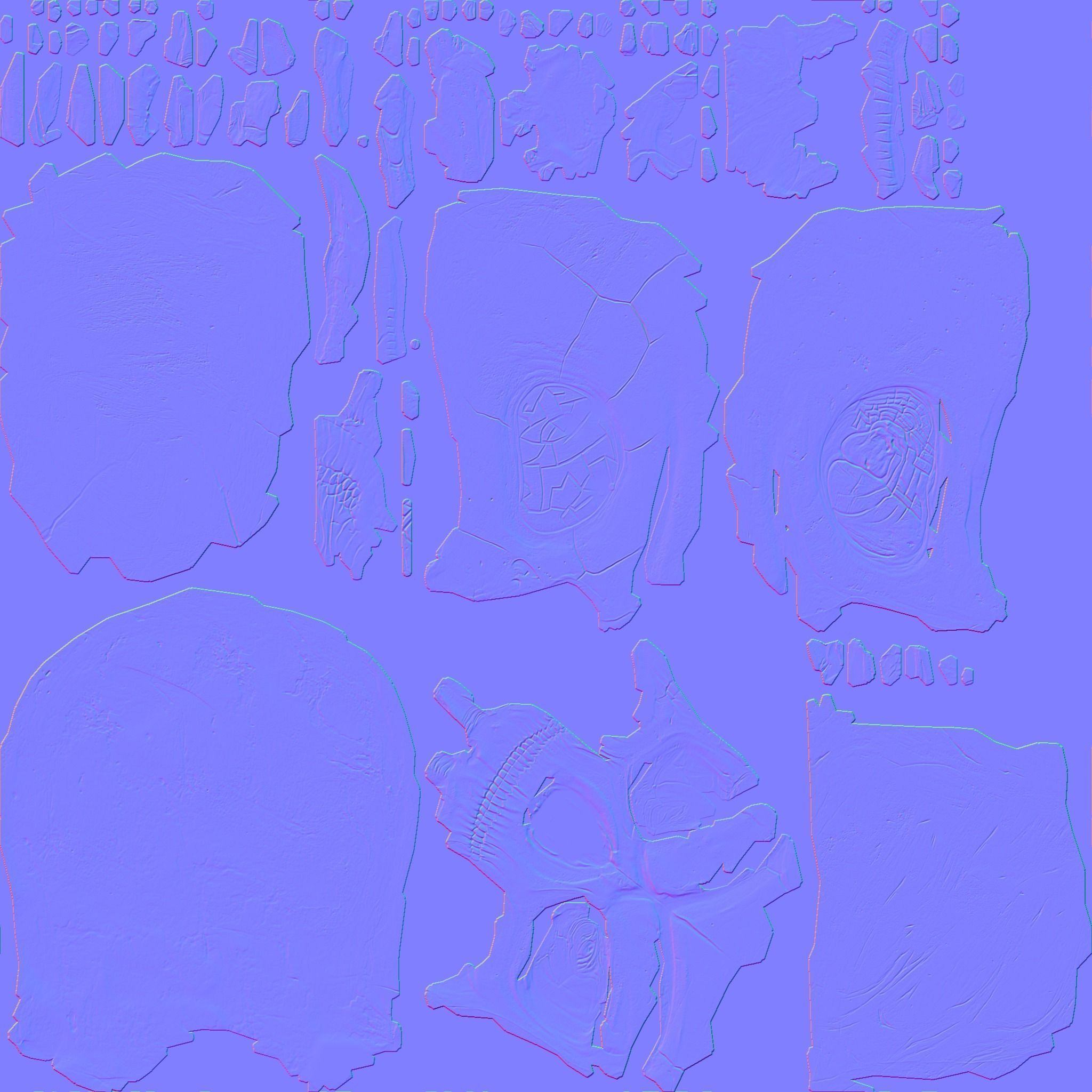 Cartoon Dungeon Skull Low-poly 3D model_5