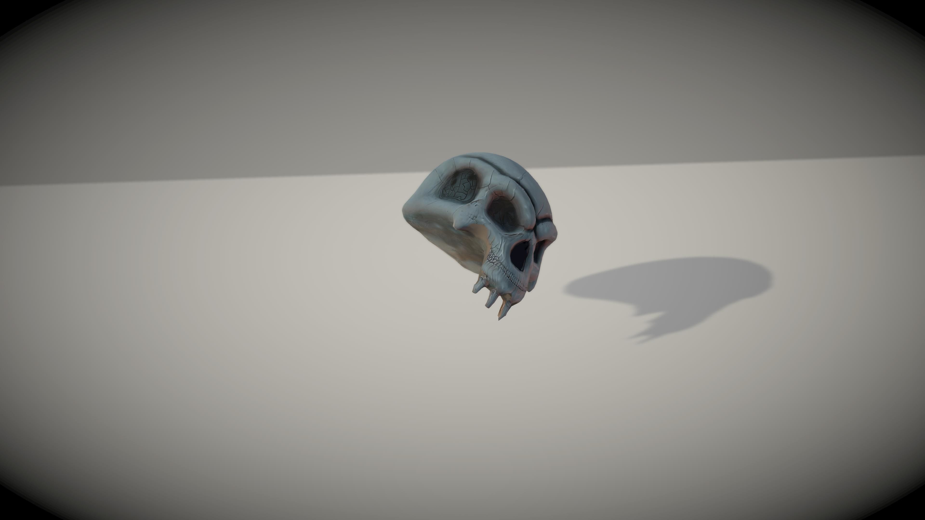 Cartoon Dungeon Skull Low-poly 3D model_2