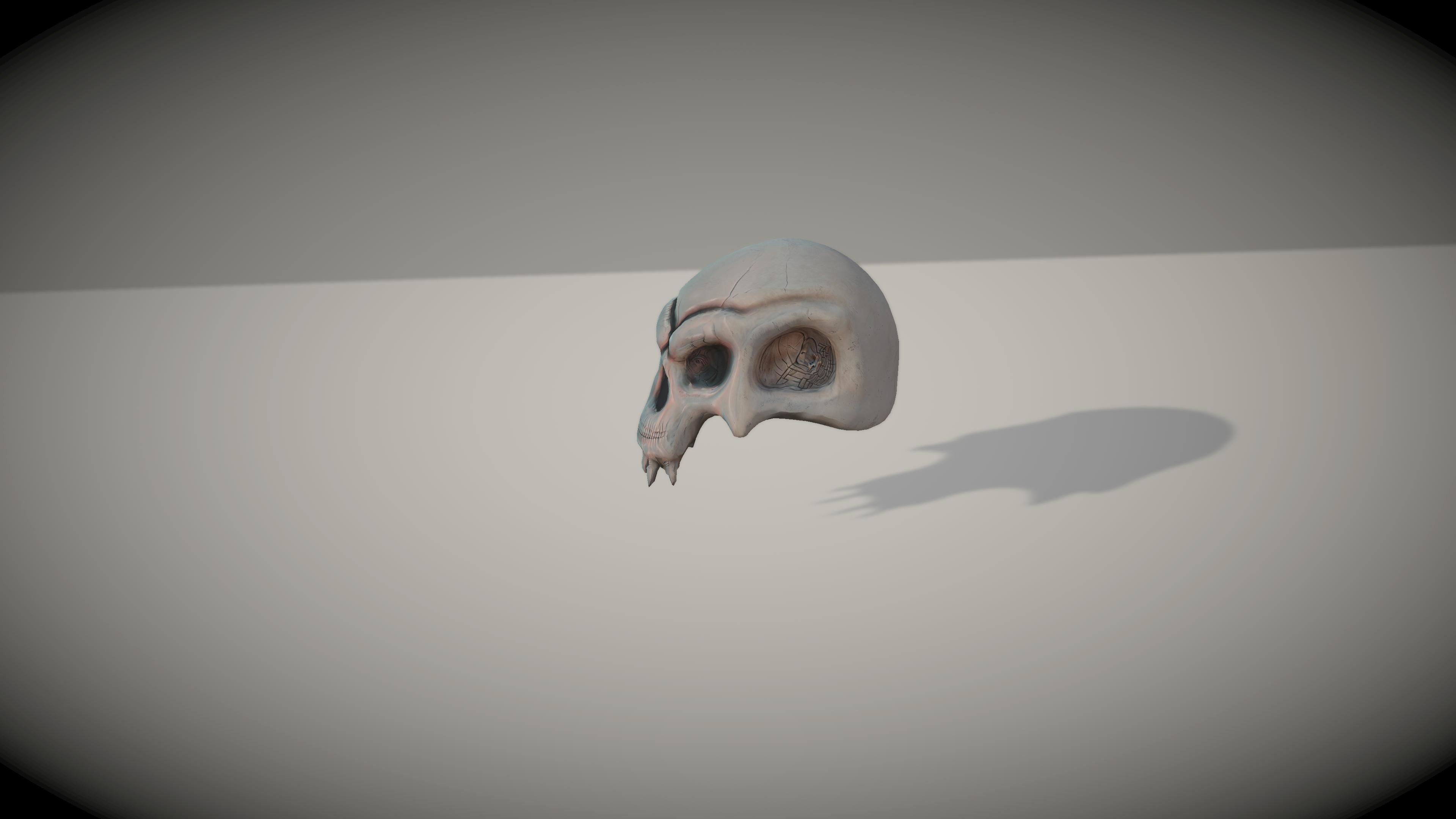 Cartoon Dungeon Skull Low-poly 3D model_3