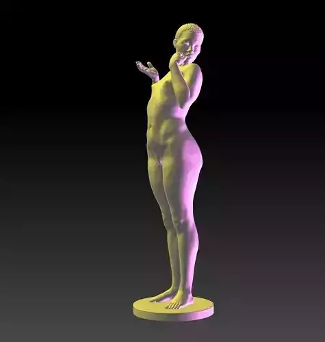 Momo Nude female figurine High detail stl for 3D printing 3D print model