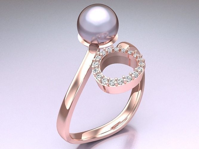 Pearl Ring - Womens Rings  -  N315944 3D print model