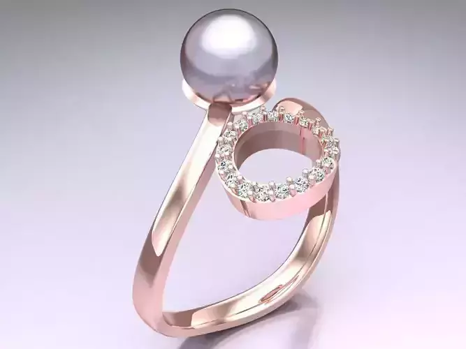 Pearl Ring - Womens Rings  -  N315944 3D print model
