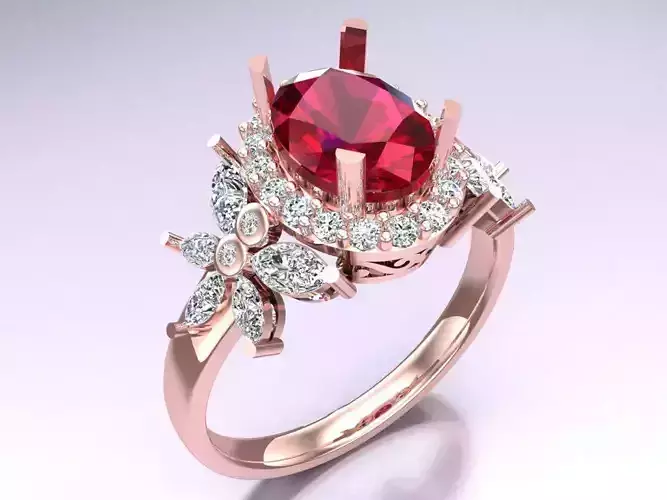 Oval Stone Ring - Womens  Rings - N315012