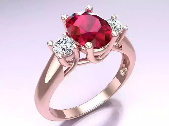 Oval Stone Ring - Womens  Rings - N315113