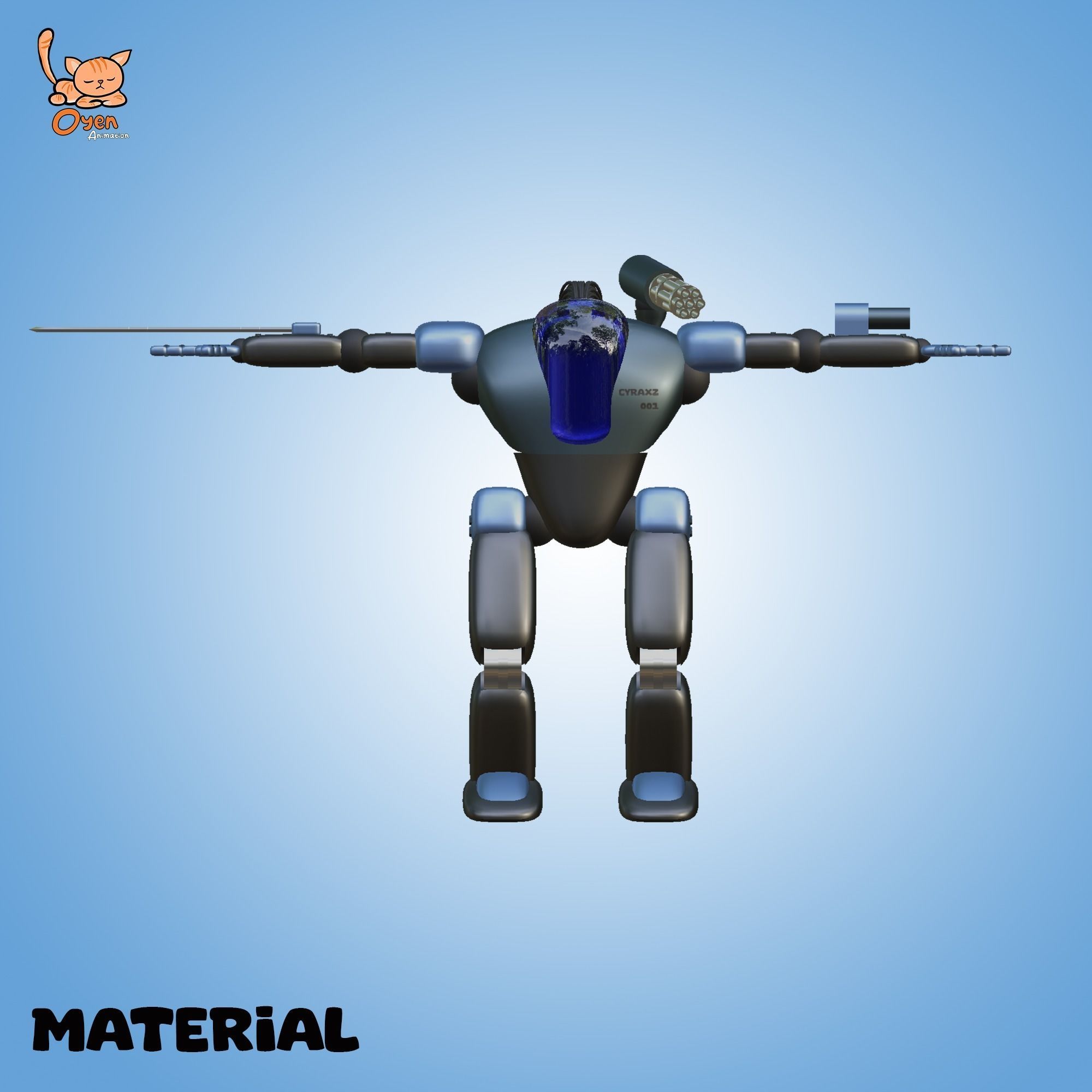 Cyraxz Mech Sync AI 001 First Generation Mechanic Robot 3D model_12
