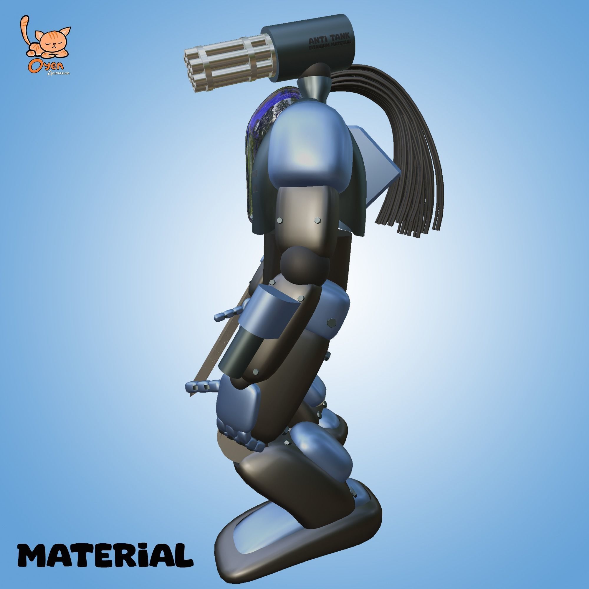 Cyraxz Mech Sync AI 001 First Generation Mechanic Robot 3D model_8