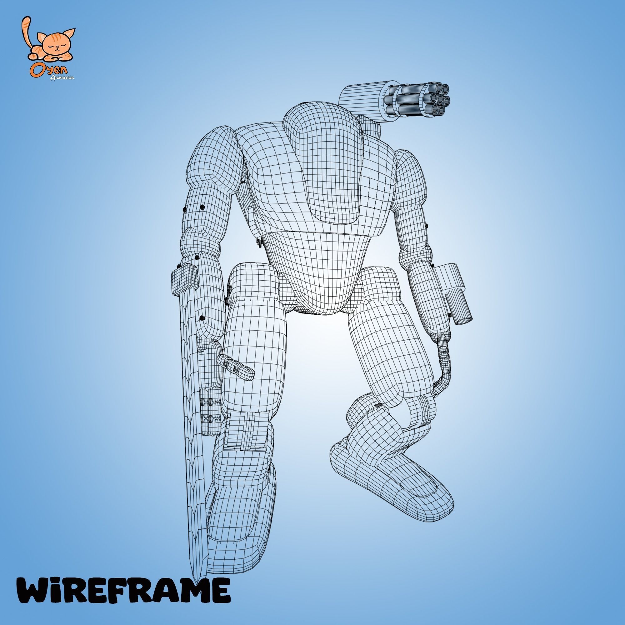 Cyraxz Mech Sync AI 001 First Generation Mechanic Robot 3D model_17
