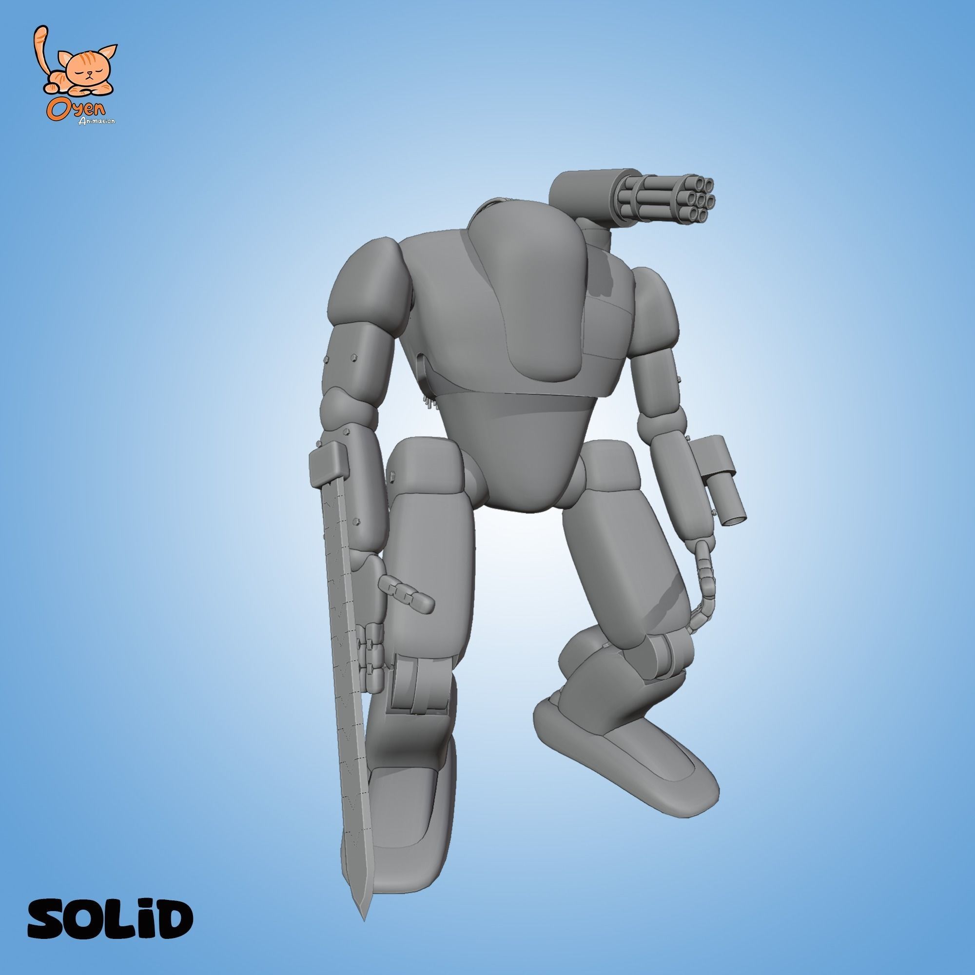 Cyraxz Mech Sync AI 001 First Generation Mechanic Robot 3D model_14
