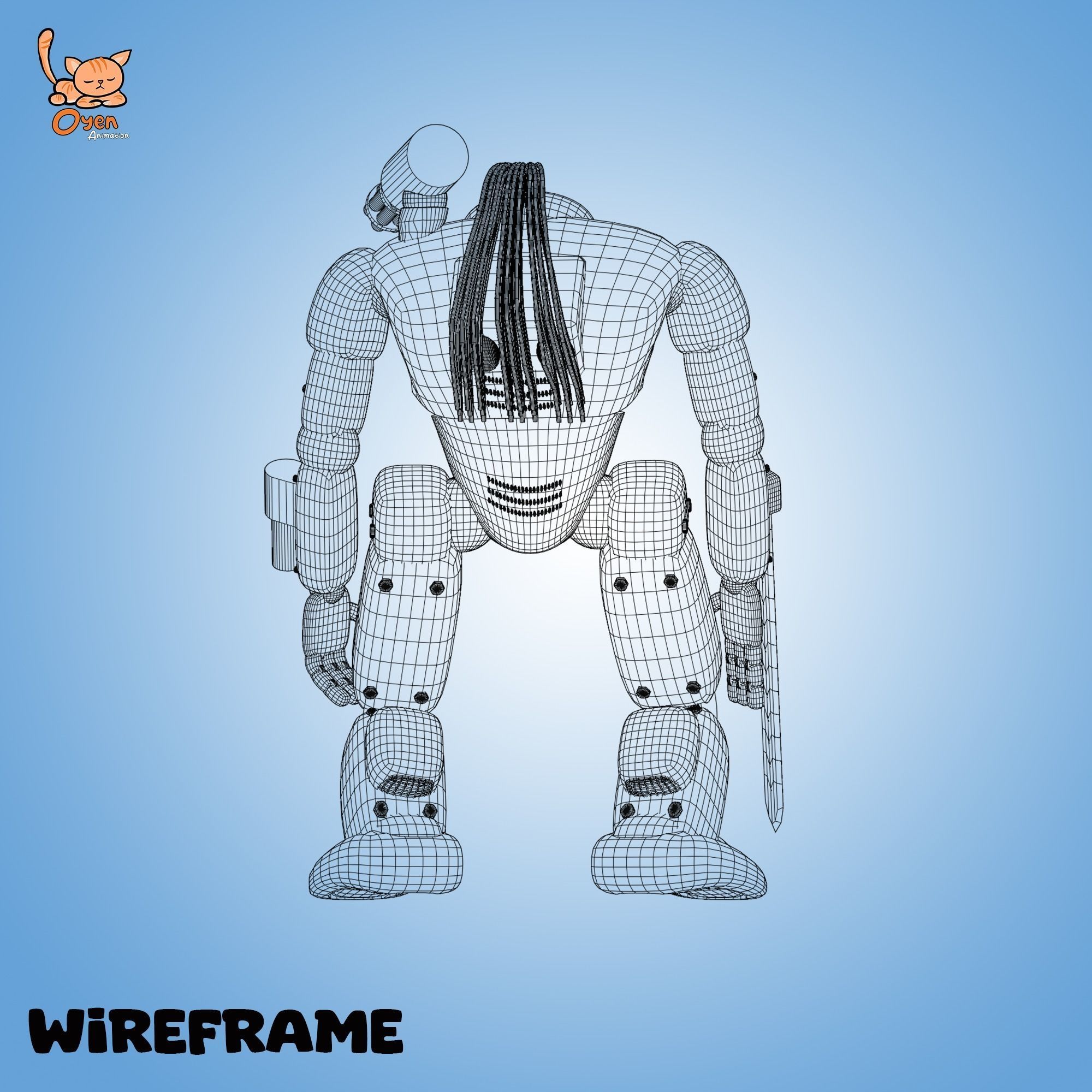 Cyraxz Mech Sync AI 001 First Generation Mechanic Robot 3D model_20