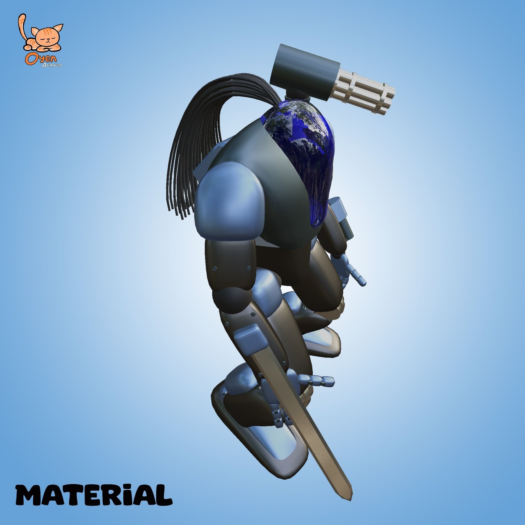 Cyraxz Mech Sync AI 001 First Generation Mechanic Robot 3D model_9