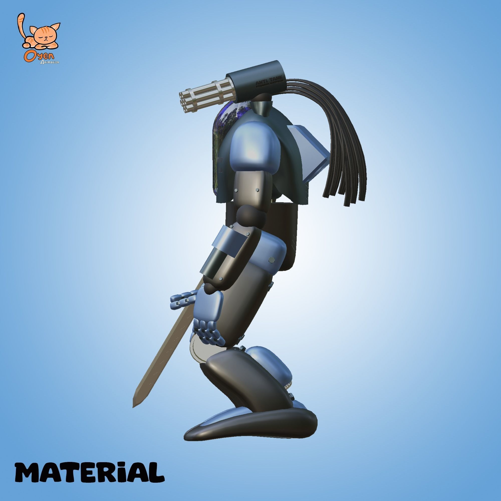 Cyraxz Mech Sync AI 001 First Generation Mechanic Robot 3D model_6