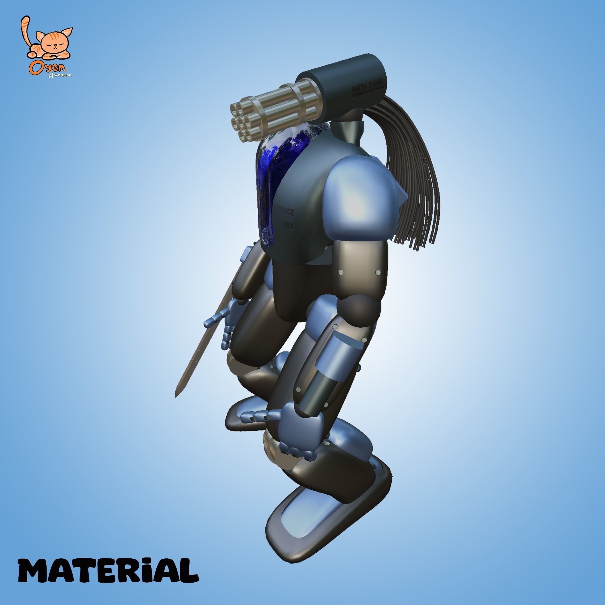 Cyraxz Mech Sync AI 001 First Generation Mechanic Robot 3D model_7