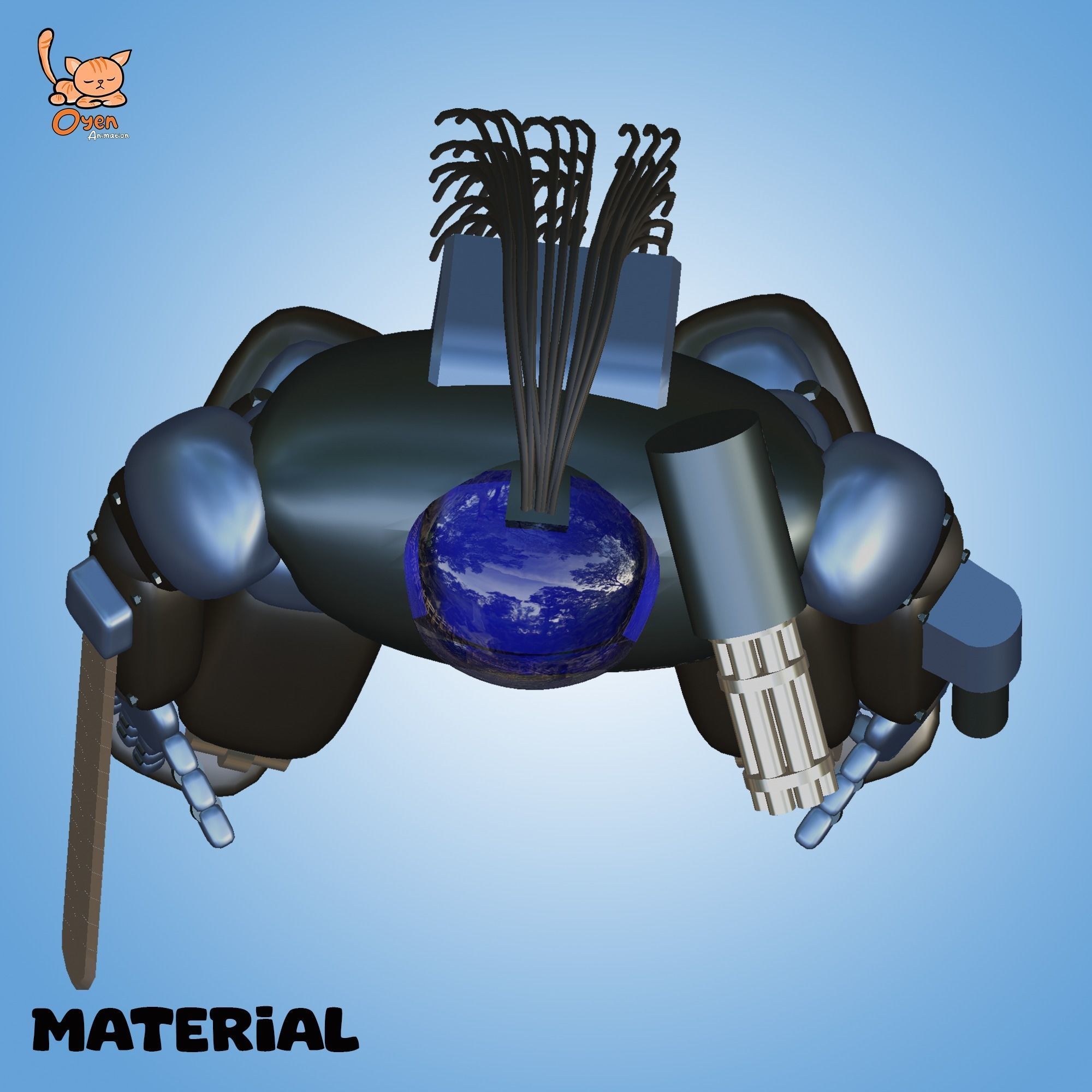 Cyraxz Mech Sync AI 001 First Generation Mechanic Robot 3D model_3