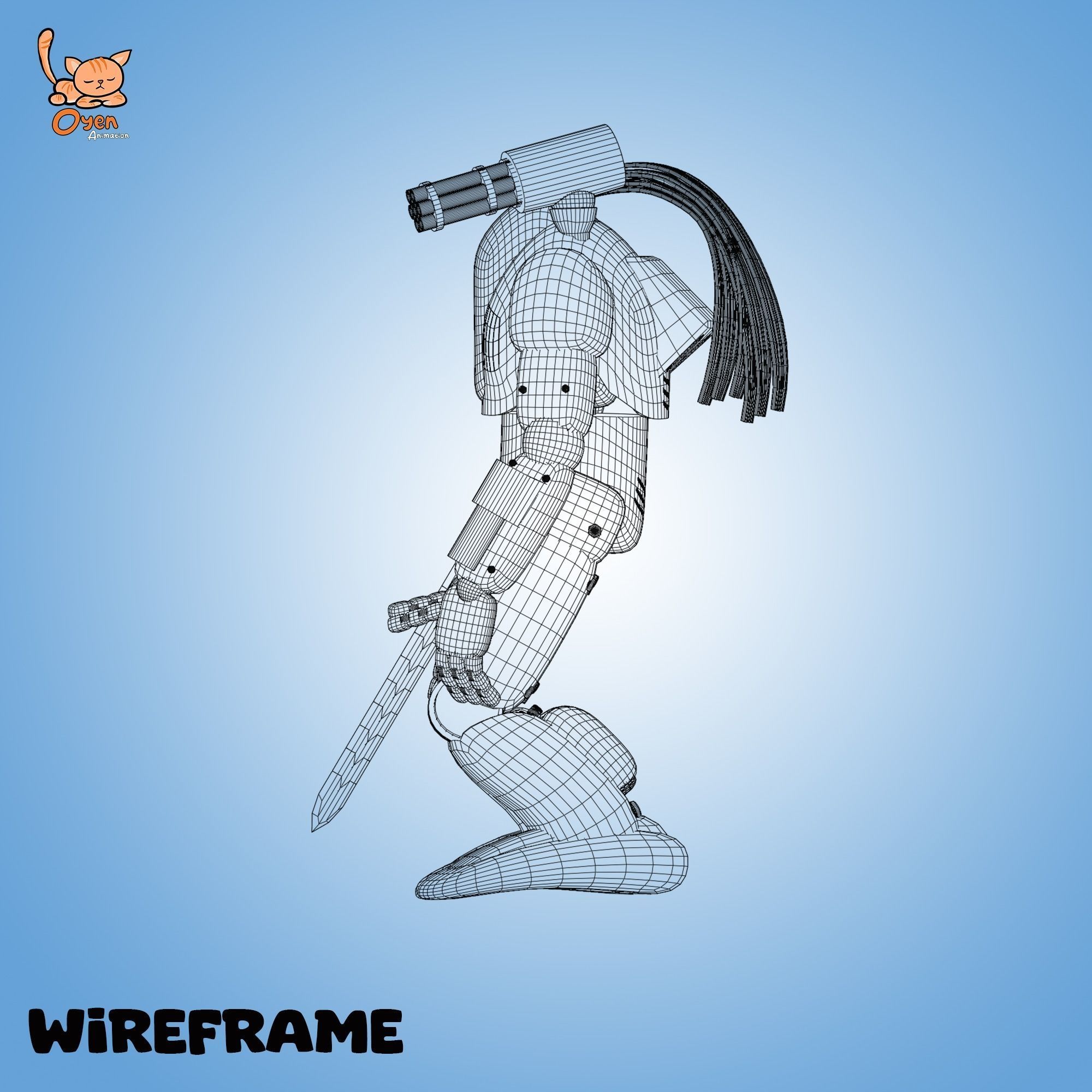 Cyraxz Mech Sync AI 001 First Generation Mechanic Robot 3D model_21