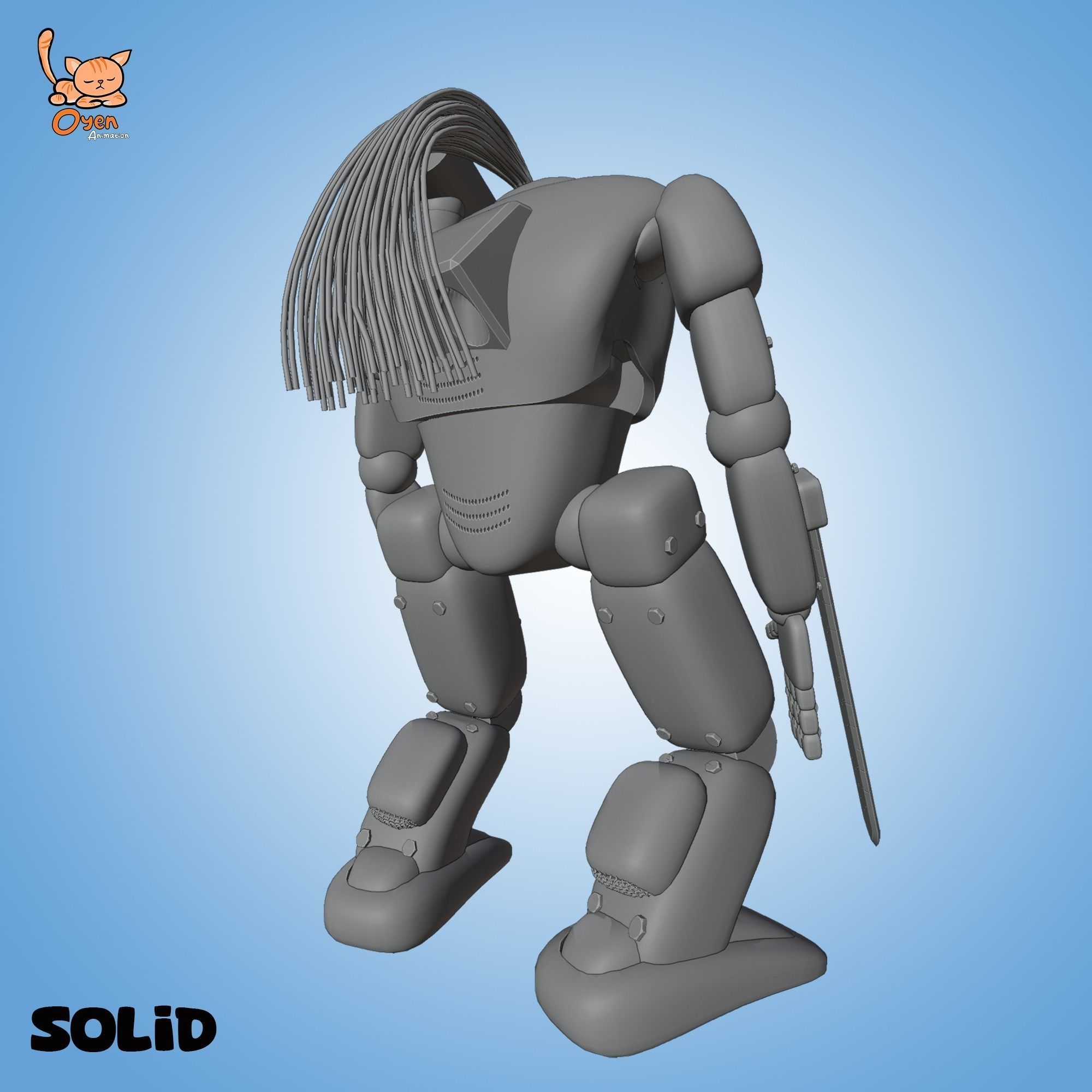 Cyraxz Mech Sync AI 001 First Generation Mechanic Robot 3D model_15