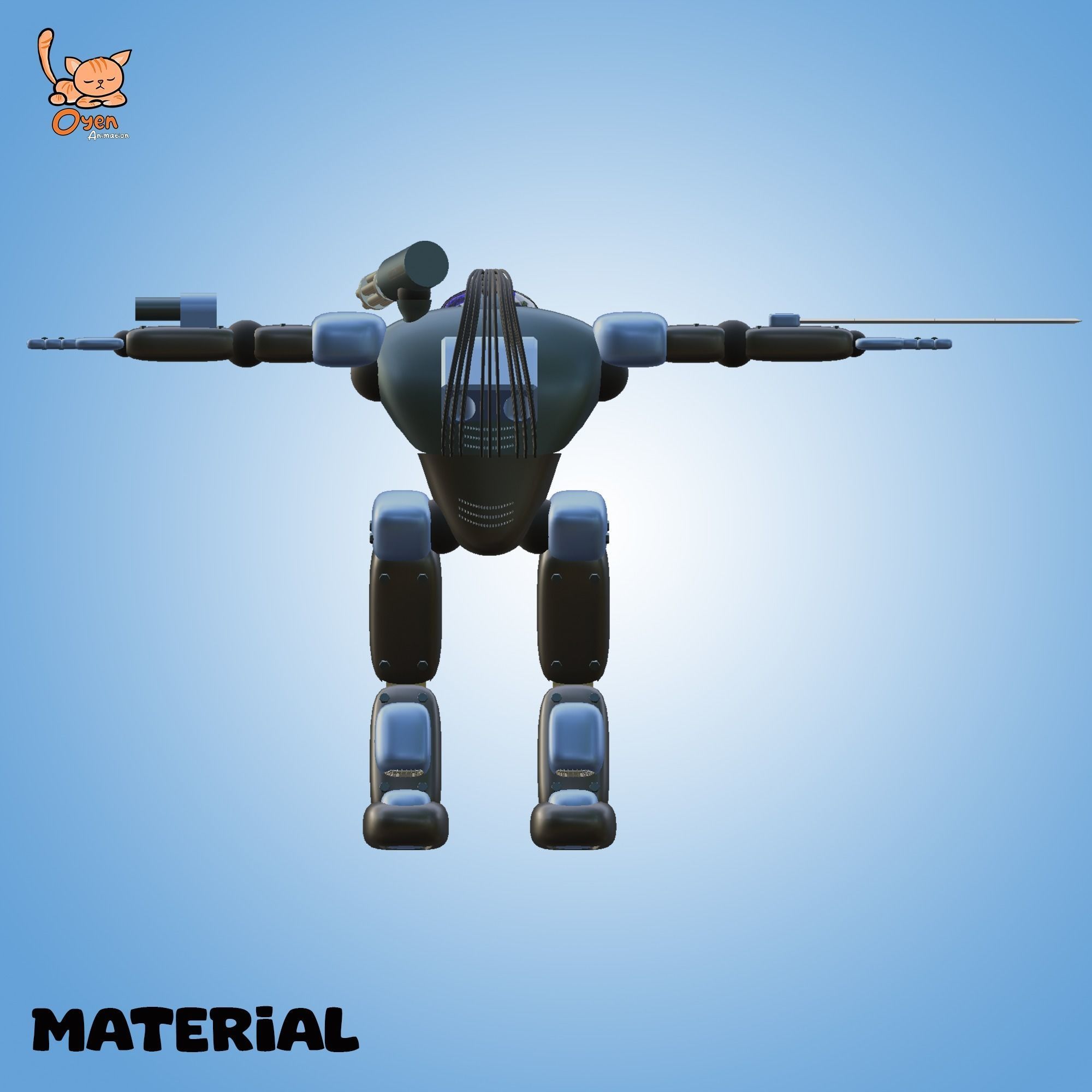 Cyraxz Mech Sync AI 001 First Generation Mechanic Robot 3D model_13