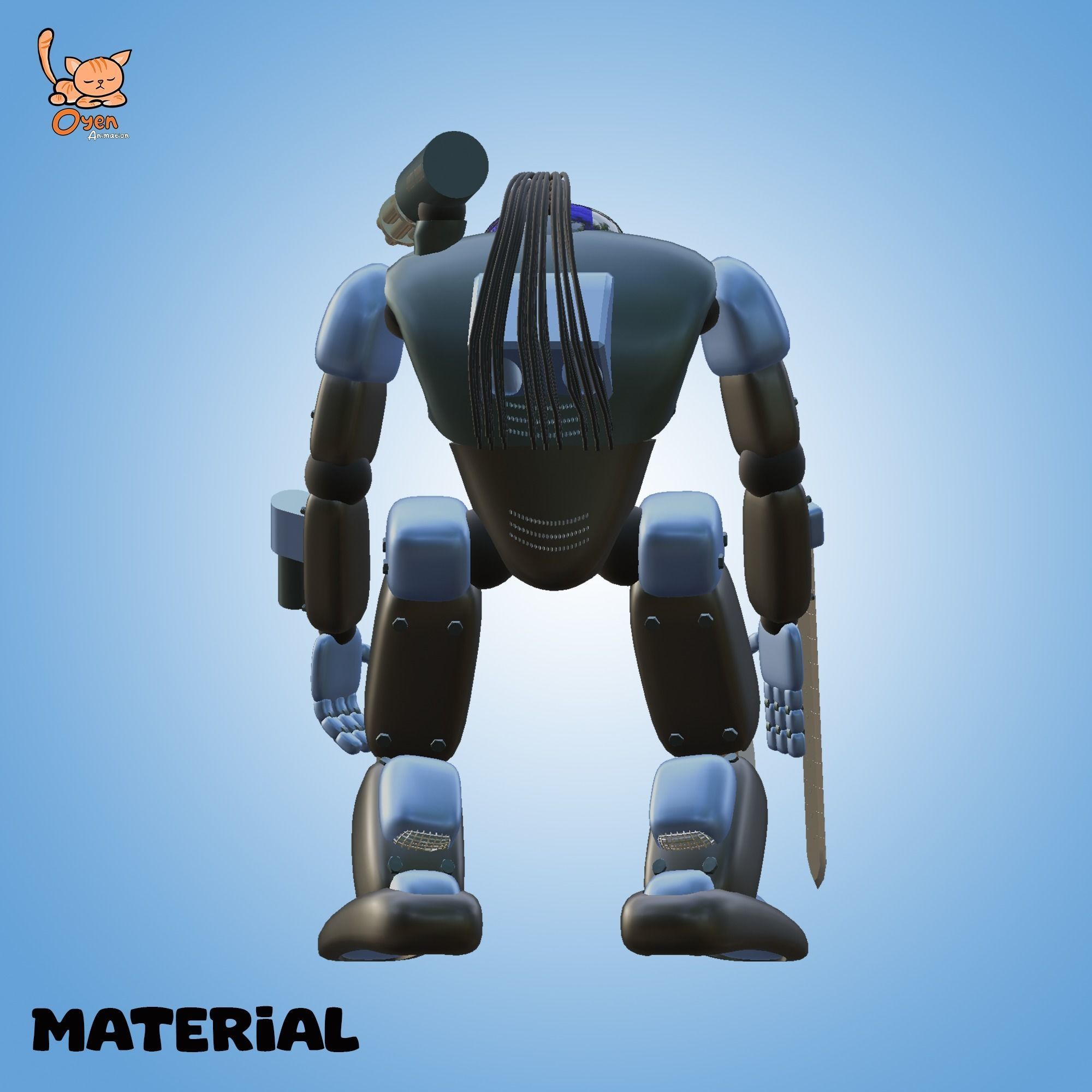 Cyraxz Mech Sync AI 001 First Generation Mechanic Robot 3D model_2