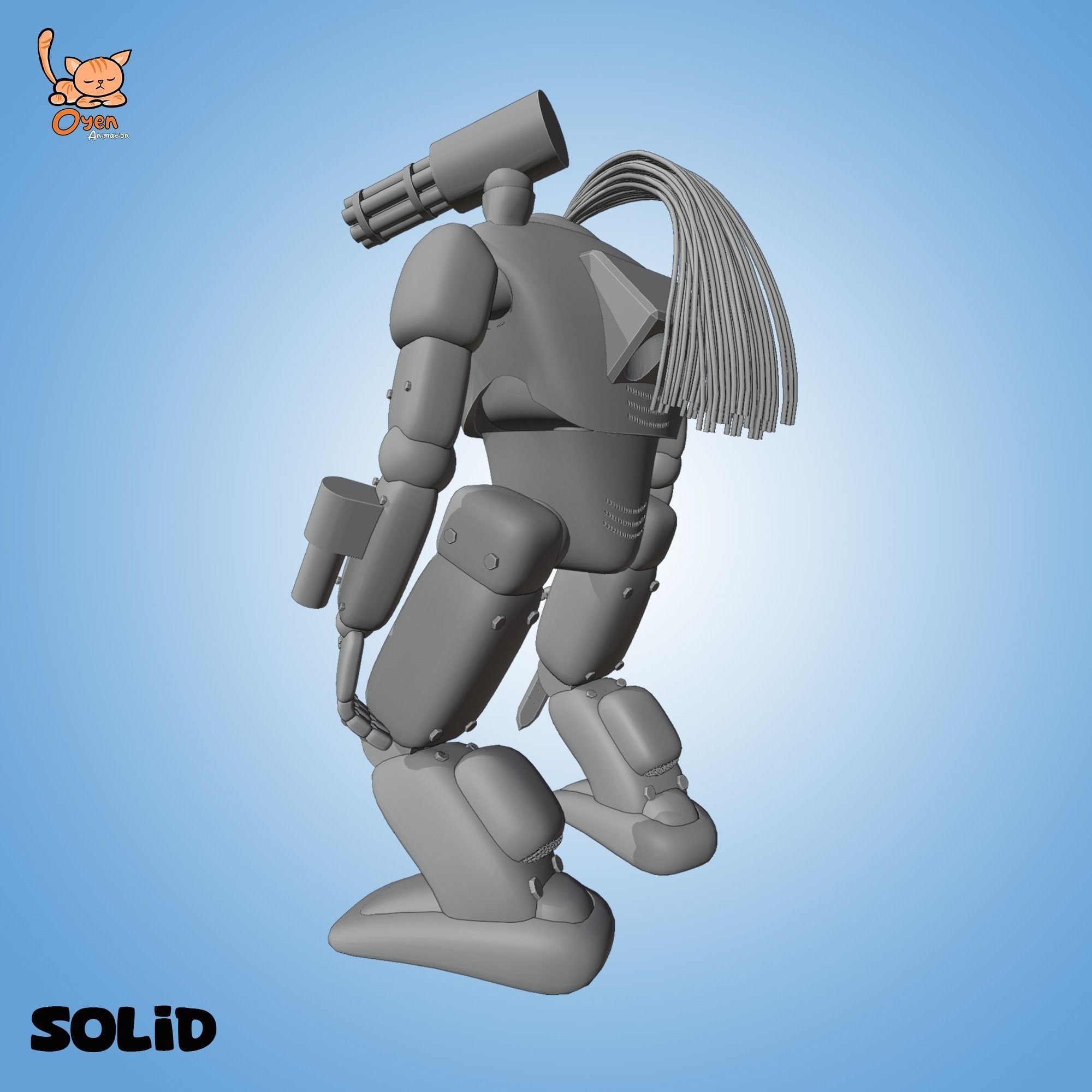 Cyraxz Mech Sync AI 001 First Generation Mechanic Robot 3D model_16