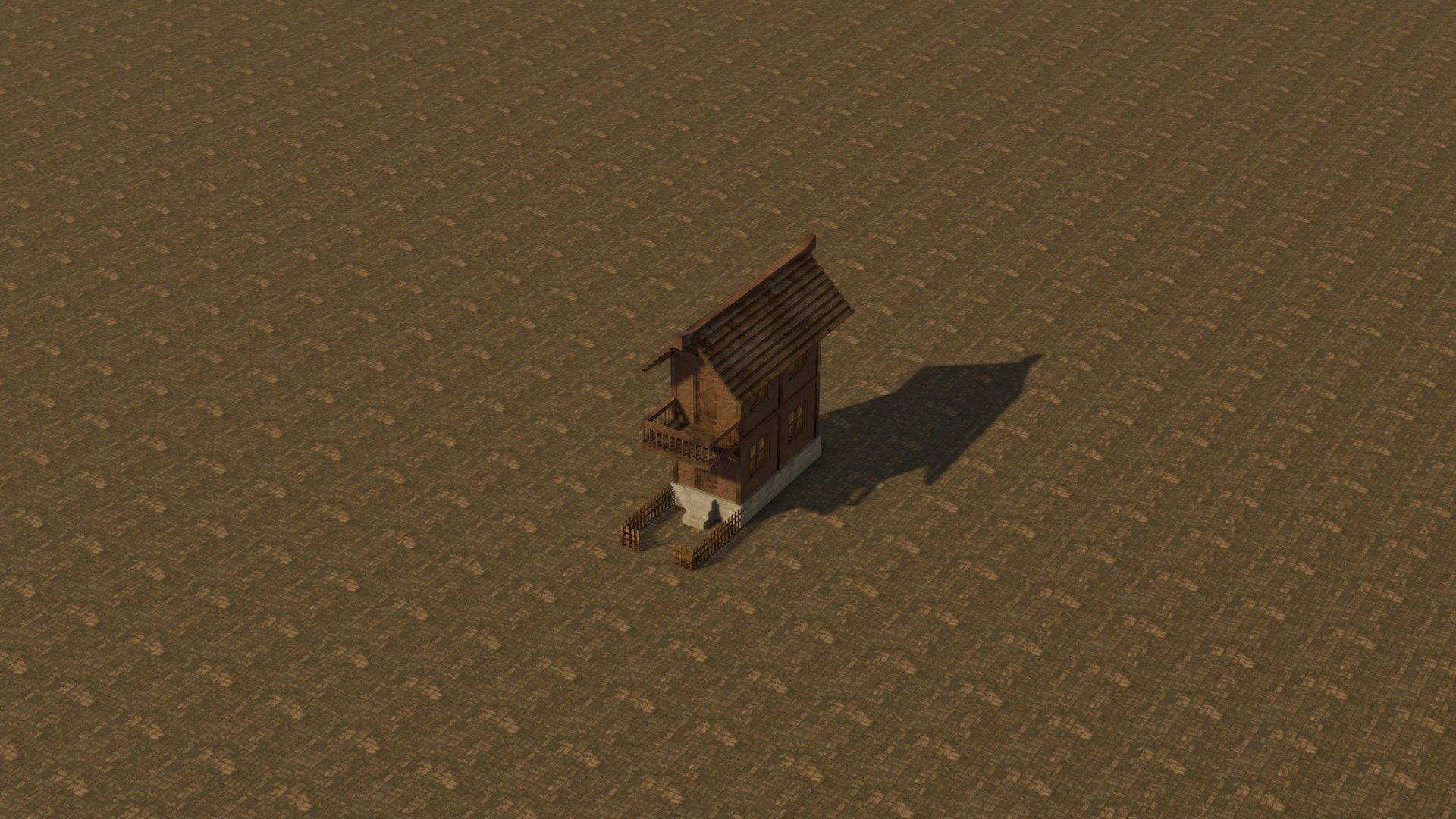 Medieval house 8 Free low-poly 3D model_13