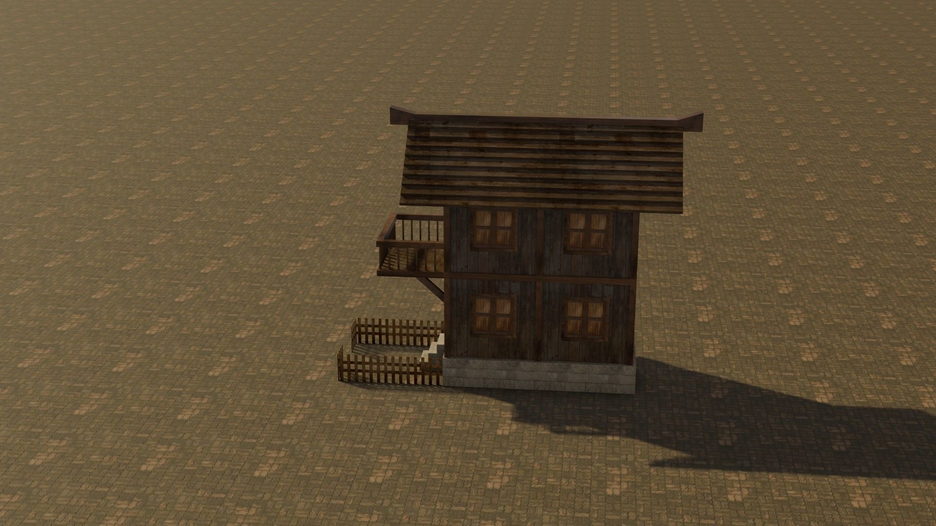 Medieval house 7 Free low-poly 3D model_9