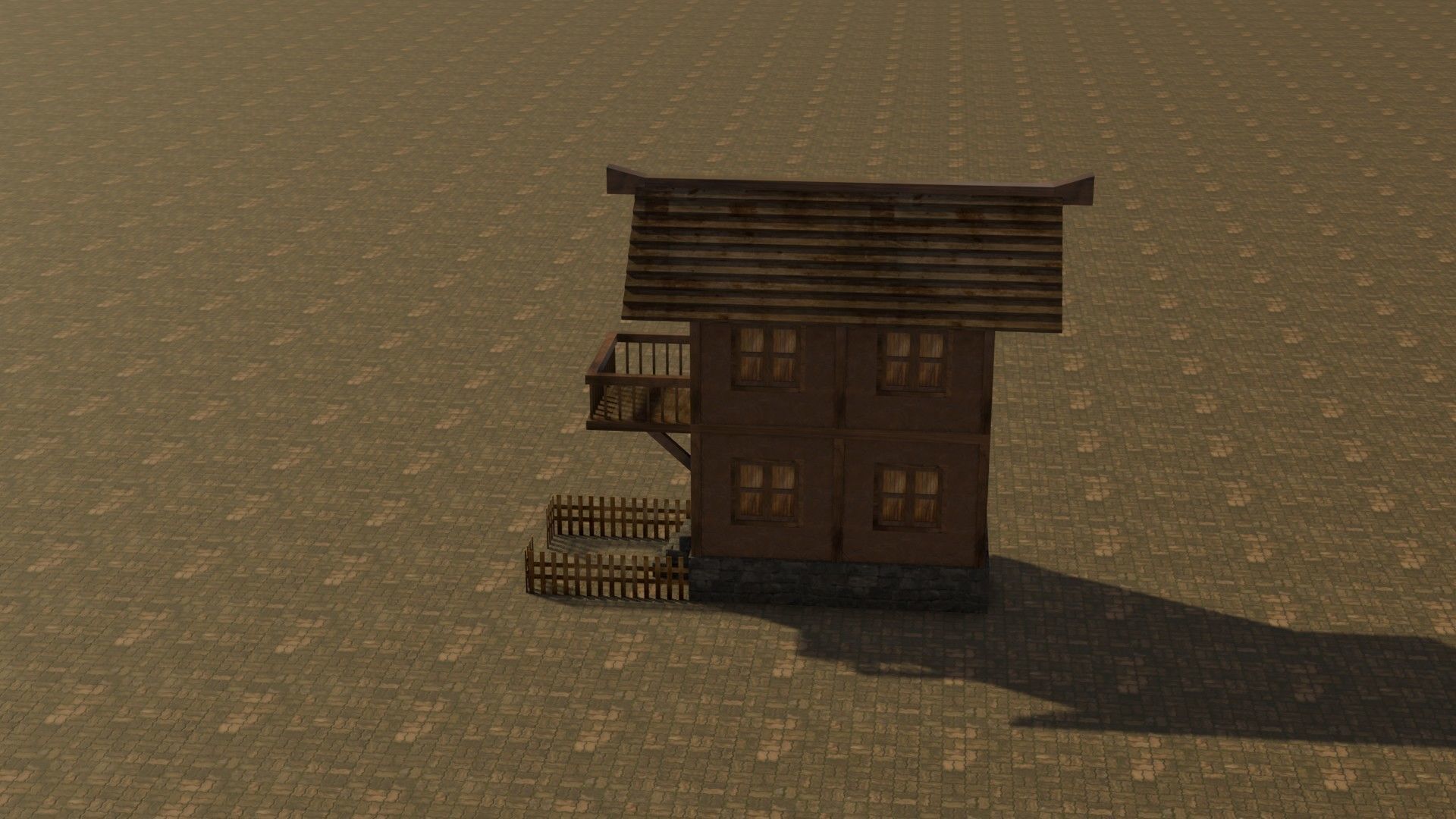 Medieval house 5 Free low-poly 3D model_9