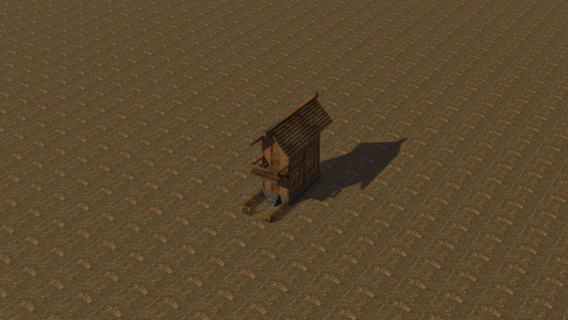 Medieval house 5 Free low-poly 3D model_13