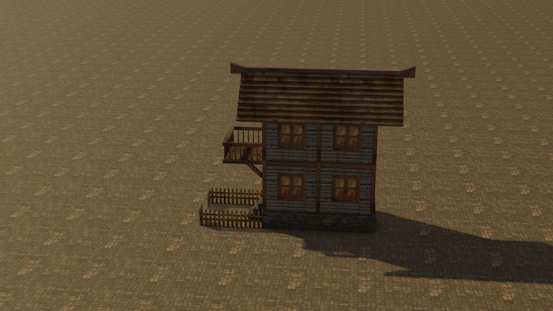 Medieval house 4 Free low-poly 3D model_9