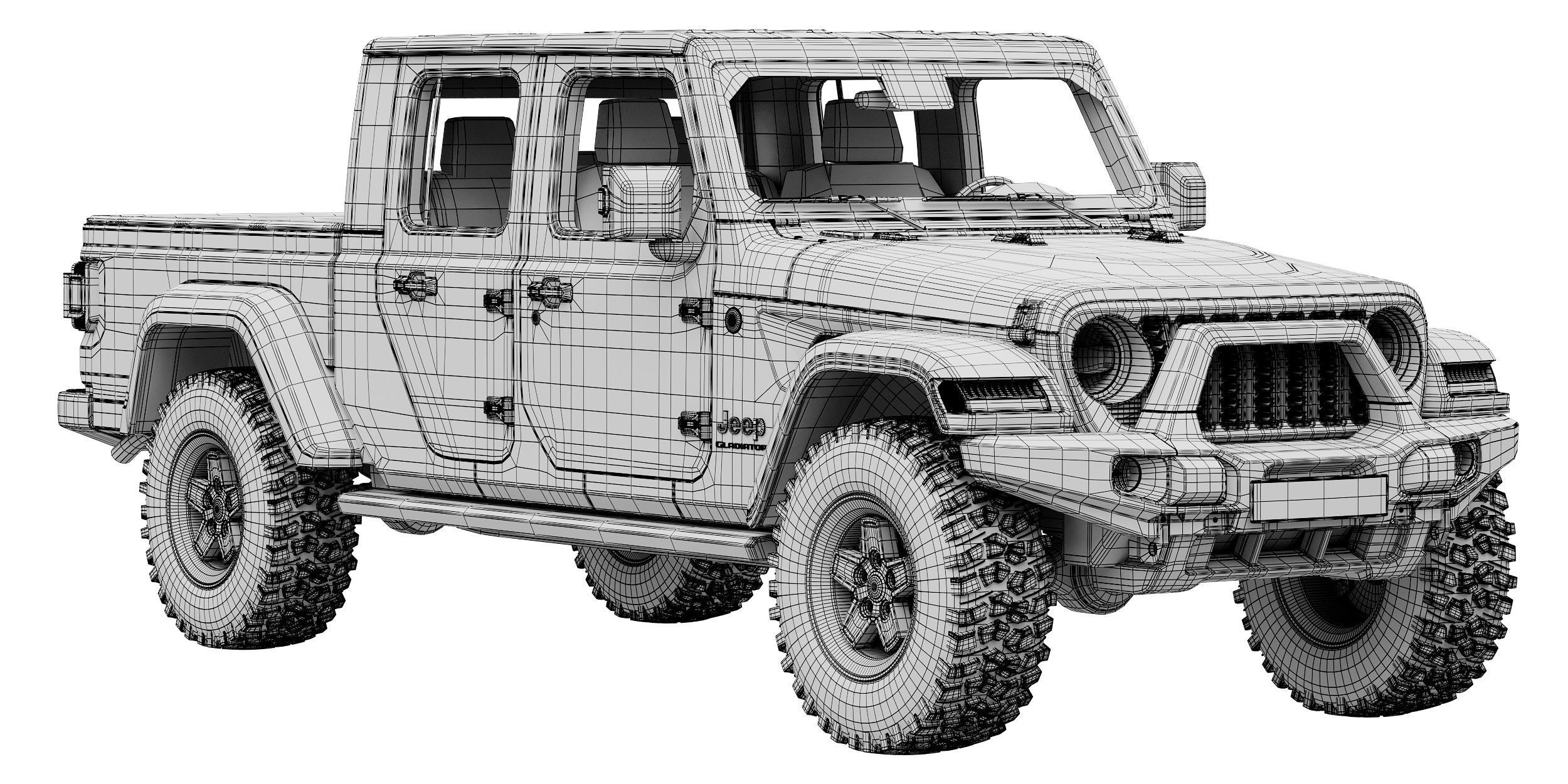 Jeep Gladiator Willys 2024 3D model_14
