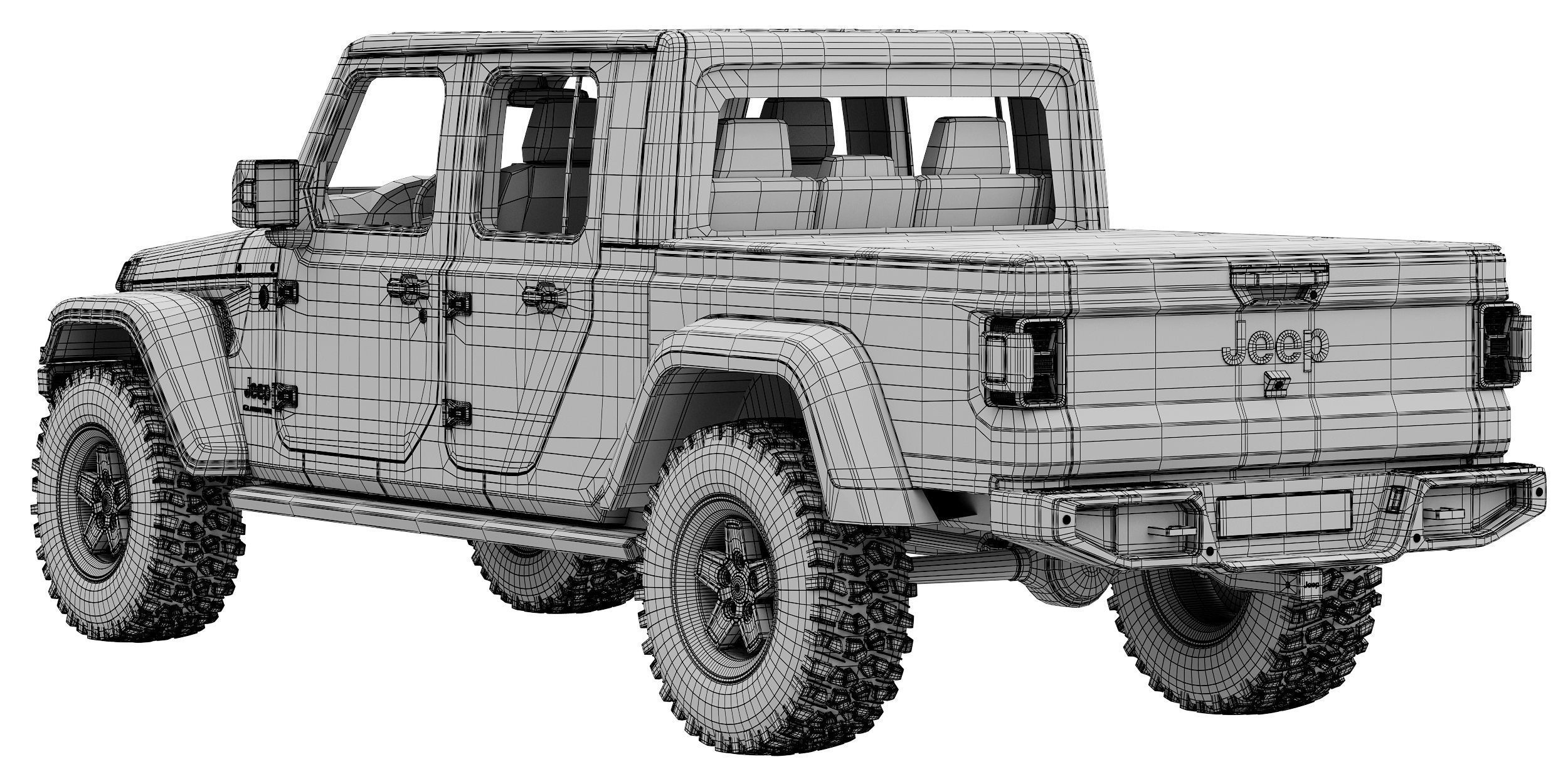 Jeep Gladiator Willys 2024 3D model_15