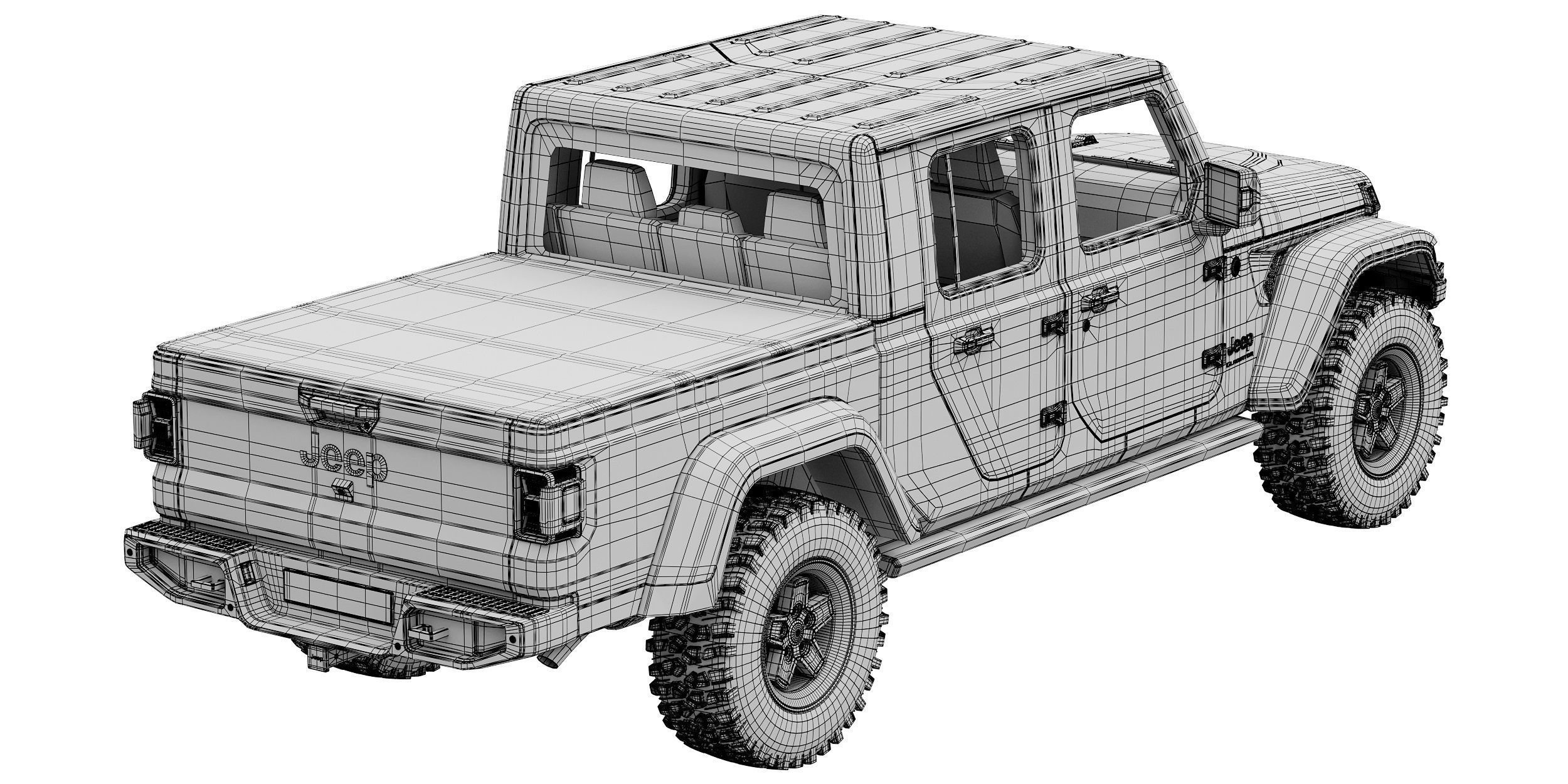 Jeep Gladiator Willys 2024 3D model_17