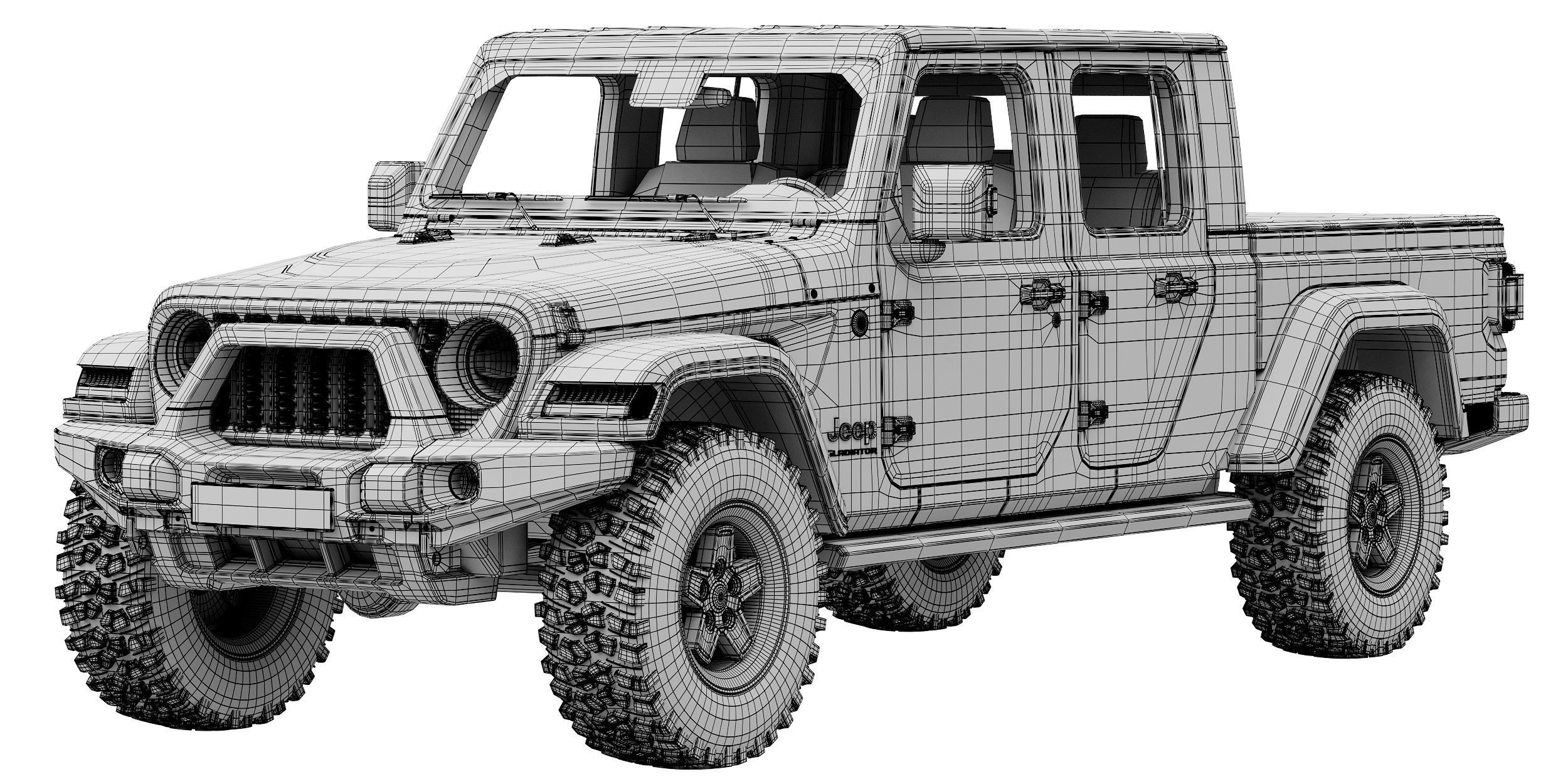 Jeep Gladiator Willys 2024 3D model_13