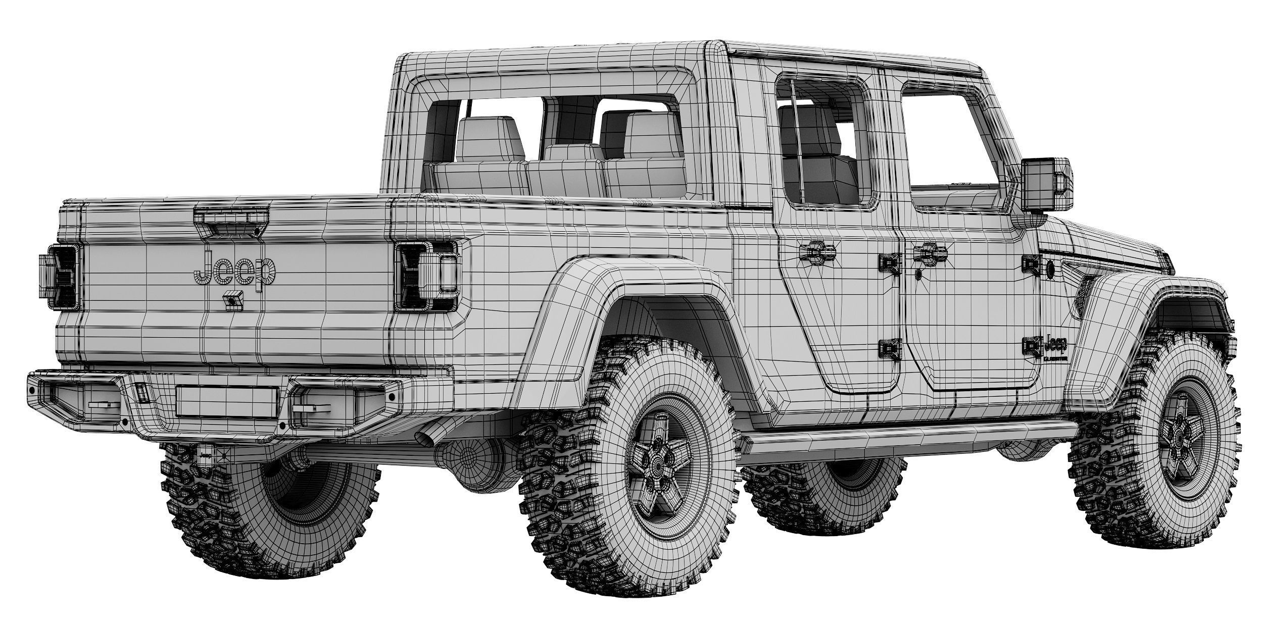 Jeep Gladiator Willys 2024 3D model_16