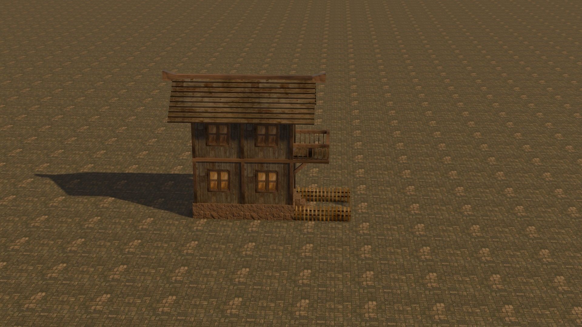 Medieval house 17 Free low-poly 3D model_6