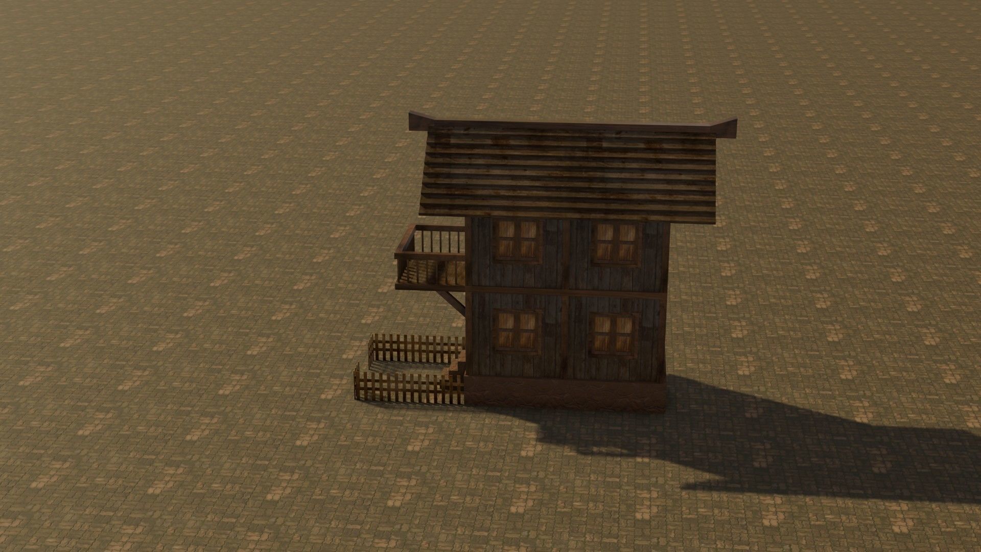 Medieval house 17 Free low-poly 3D model_9