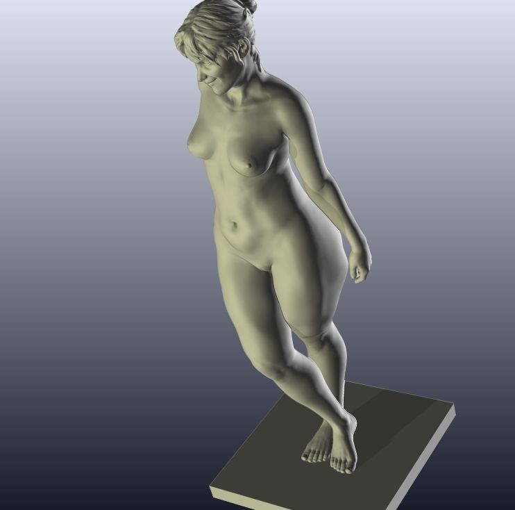 Anthe Nude Female figurine for 3D printing 3D print model_7