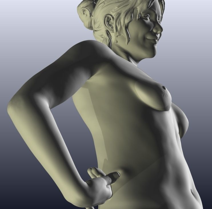 Anthe Nude Female figurine for 3D printing 3D print model_6