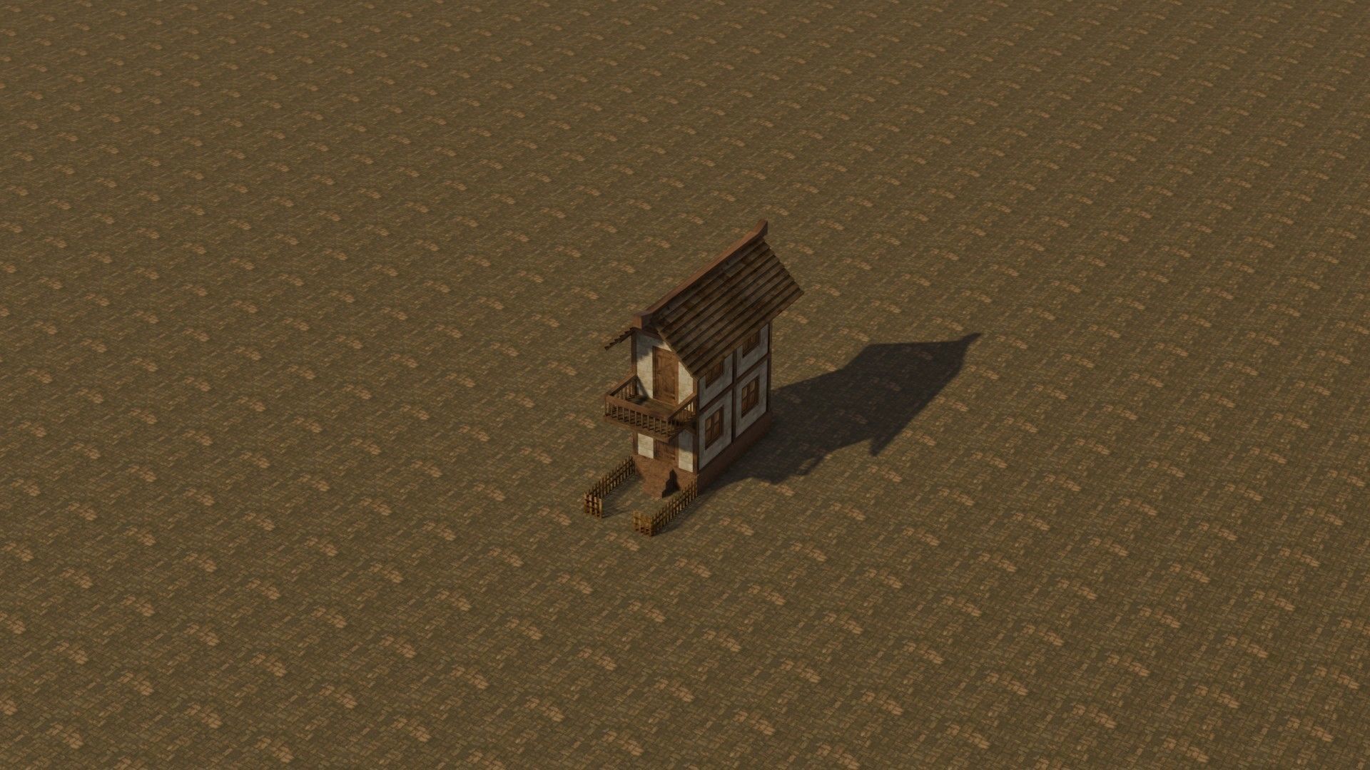 Medieval house 13 Free low-poly 3D model_13