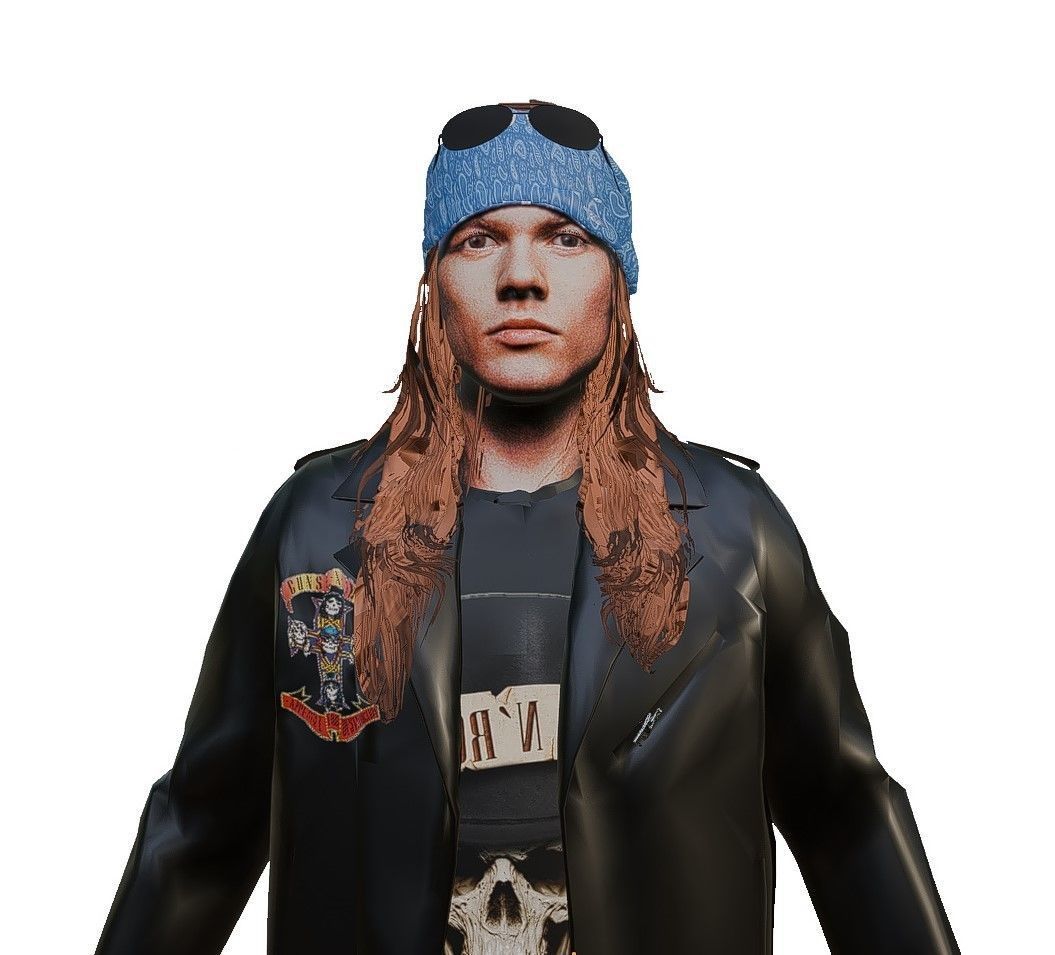 AXLE ROSE GUNS N ROSES 3D model_4