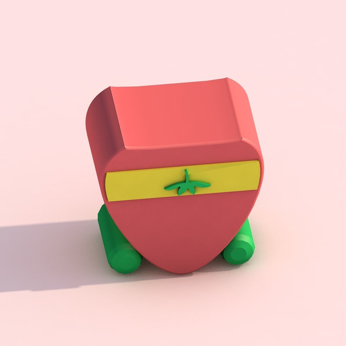 Strawberry Themed Furniture Set - Game Assets 3D model_11